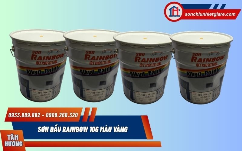 Sơn dầu Rainbow 106 là dòng sơn alkyd màu vàng