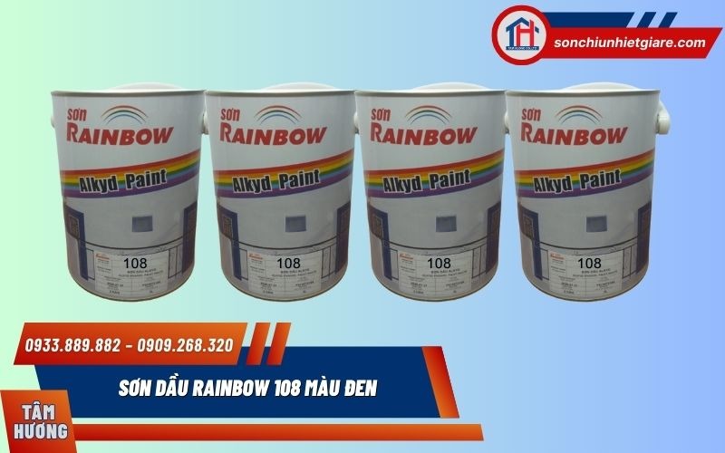 Sơn dầu Rainbow 108 là dòng sơn alkyd màu đen