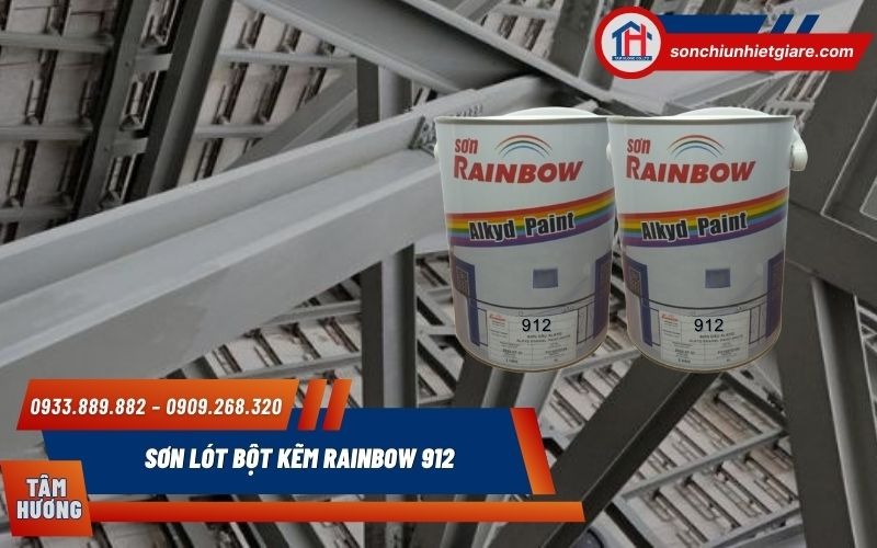 Sơn lót bột kẽm Rainbow 912 ứng dụng cho khung thép nhà xưởng, nhà tiền chế