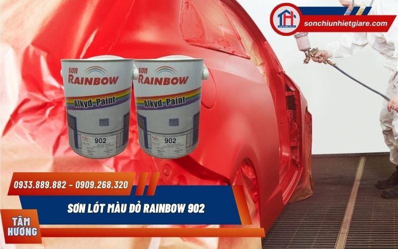 Hướng dẫn thi công Sơn Lót Màu Đỏ Rainbow 902