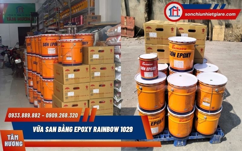 Vữa san bằng epoxy Rainbow 1029 có khả năng kháng tốt với nhiều loại dung môi