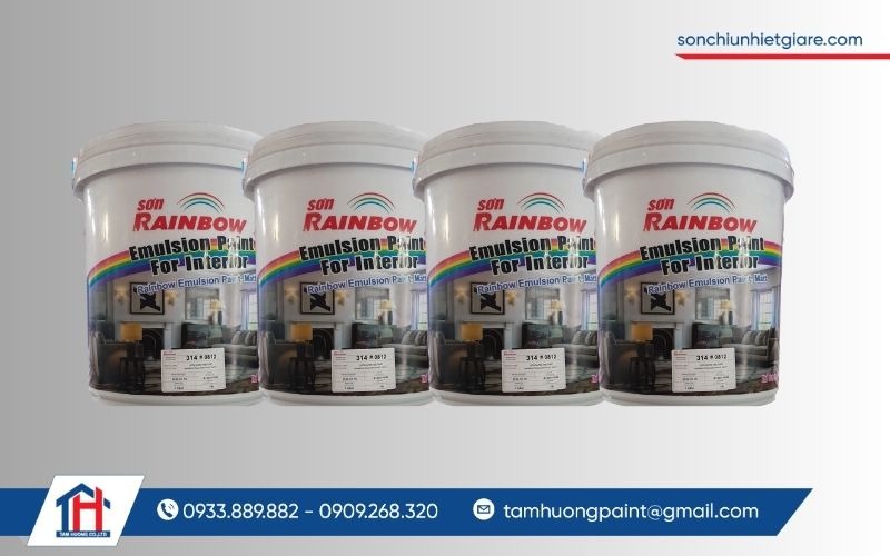 Rainbow 314 mang lại bề mặt sơn bền đẹp, dễ bảo dưỡng và giá thành hợp lý