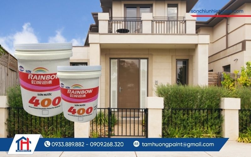 Rainbow 400 là dòng sơn nước gốc nước, thân thiện với môi trường và dễ sử dụng