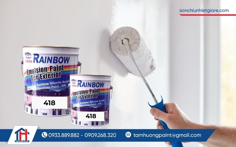 Hướng dẫn thi công sơn nước gốc dầu Rainbow 418 đũng kỹ thuật