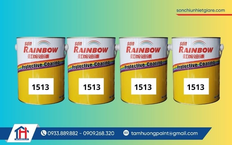 Sơn Rainbow 1513 có khả năng bám dính cao và chịu được nhiệt độ lên đến 400°C