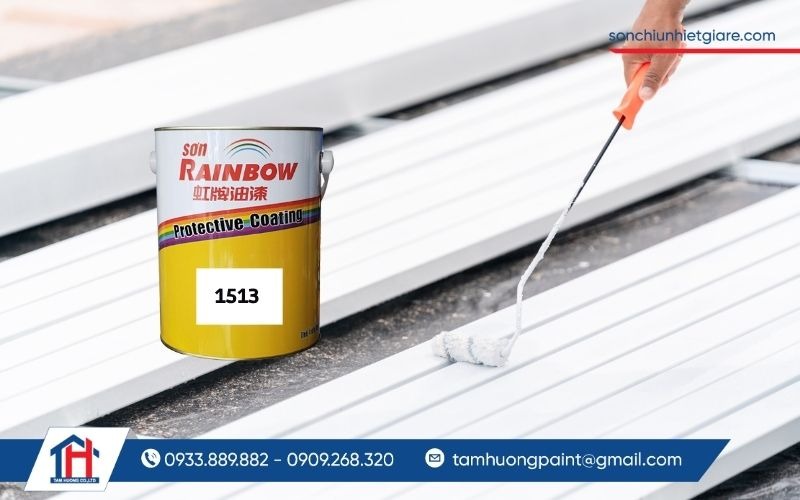 Hướng dẫn thi công sơn chịu nhiệt 400°C Rainbow 1513