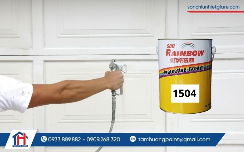 Hướng dẫn sử dụng sơn chịu nhiệt 300 Độ C Rainbow 1504