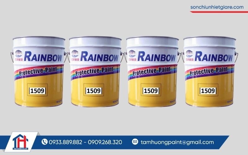 Sơn chịu nhiệt 300 Độ C Rainbow 1509 có khả năng chống chịu nhiệt độ lên đến 300°C