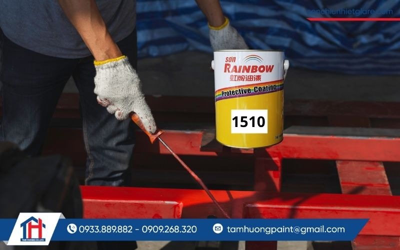 Hướng dẫn thi công sơn chịu nhiệt 300 Độ C Rainbow 1510