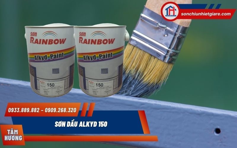 Sơn Dầu Alkyd 150 có độ bóng trên 80%, mang lại bề mặt sáng mịn