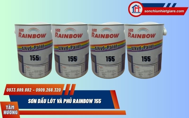 Sơn dầu lót phủ cùng loại Rainbow 155 được sản xuất trên nền nhựa alkyd chất lượng cao