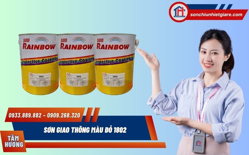 Mua sơn giao thông màu đỏ 1802 chính hãng tại Đại lý Tâm Hương