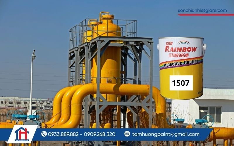 Sơn lót chịu nhiệt 300 Độ C Rainbow 1507 bảo vệ thiết bị công nghiệp trong môi trường nhiệt độ cao