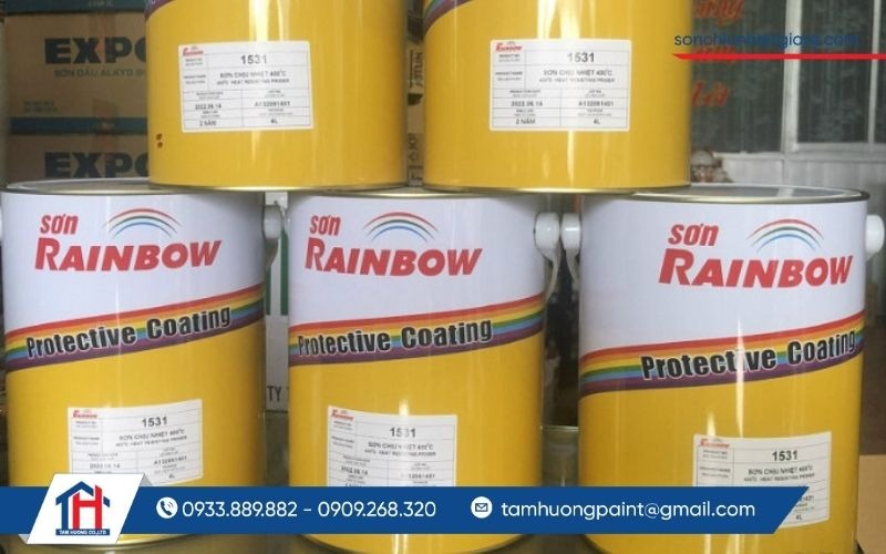 Sơn lót chịu nhiệt 400 Độ C Rainbow 1531 được đánh giá cao nhờ khả năng chịu nhiệt tối ưu