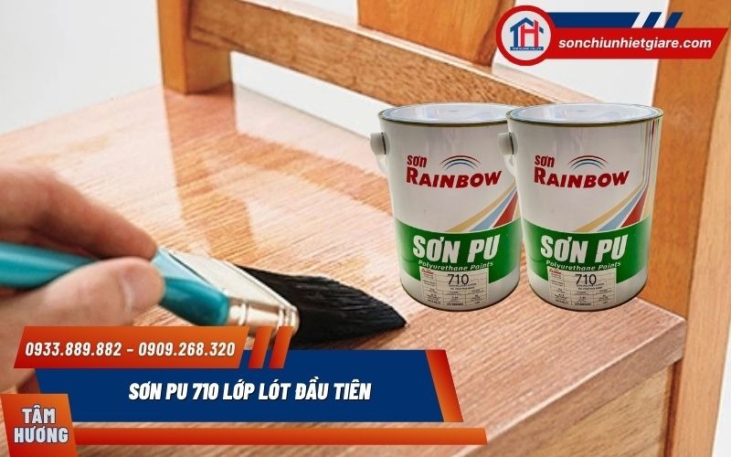 Sơn PU 710 có khả năng ngăn chặn dầu chảy ra từ gỗ