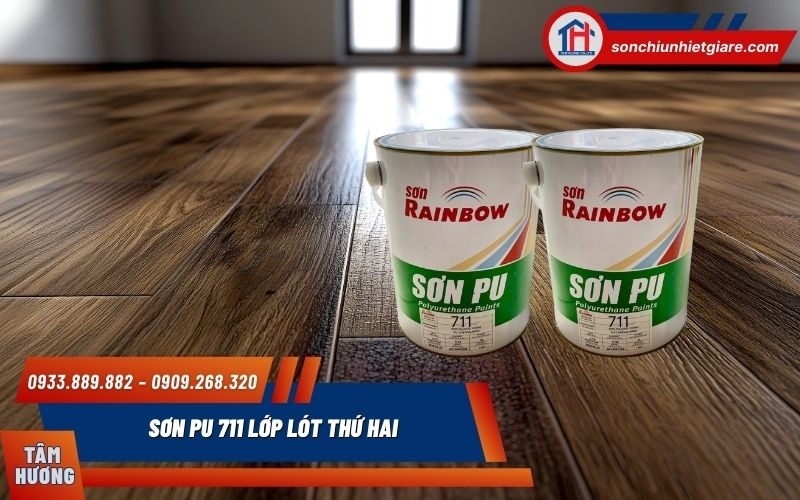 Sơn PU 711 có khả năng sờ khô chỉ sau 30 phút và đạt độ khô cứng trong 2 giờ