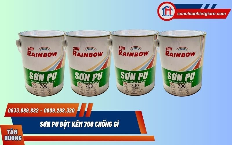 Sơn PU bột kẽm 700 kết hợp giữa nhựa Polyisocyanate chất lượng cao và bột kẽm