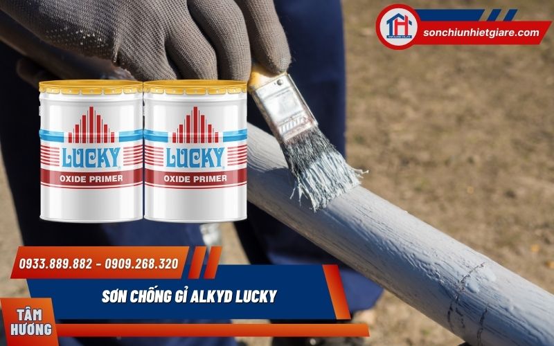 Sơn Chống Gỉ Alkyd Lucky bảo vệ bề mặt kim loại khỏi bị gỉ sét