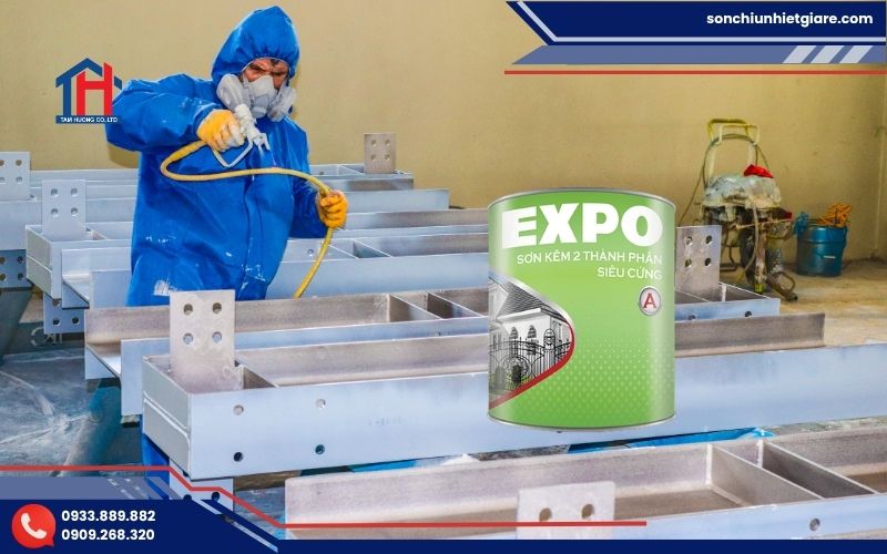 Hướng dẫn thi công sơn kẽm 2 thành phần siêu cứng Expo