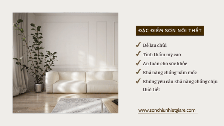 Đặc điểm về sơn nội thất sơn trong nhà