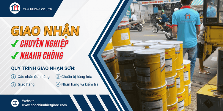Quy trình giao nhận sơn chuyên nghiệp nhanh chóng