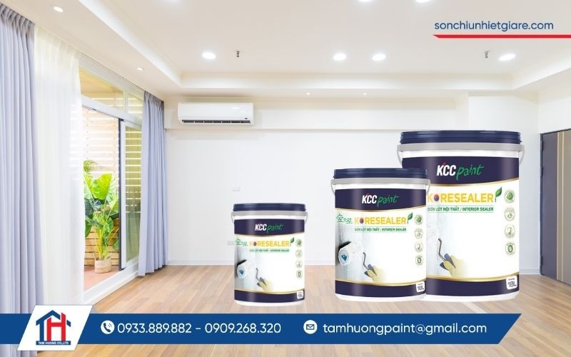 Sơn lót nội thất Koresealer ngăn ngừa hiệu quả hiện tượng loang màu, phấn hóa, ố vàng và bong tróc