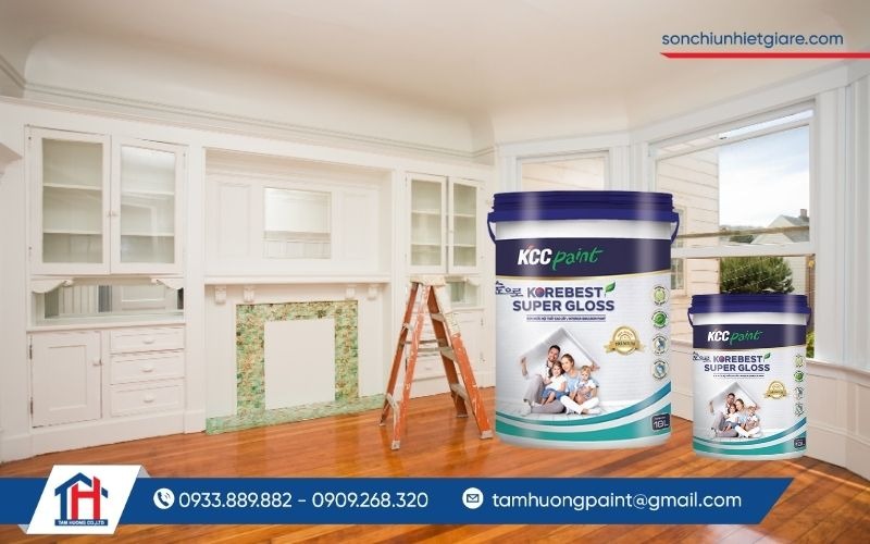 Korebest Super Gloss được dùng làm lớp phủ nội thất cho các bề mặt phổ biến như tường bê tông, thạch cao, vữa xi măng
