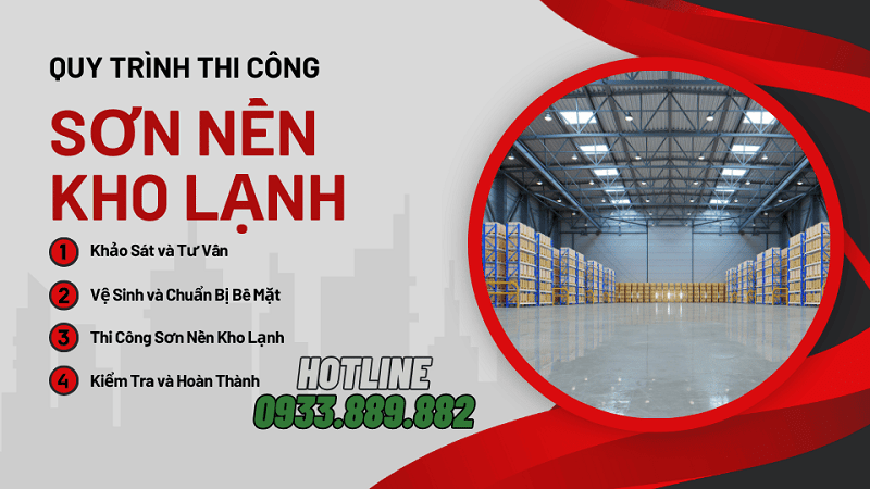 Sơn nền kho lạnh chuyên nghiệp thực hiện qua các bước