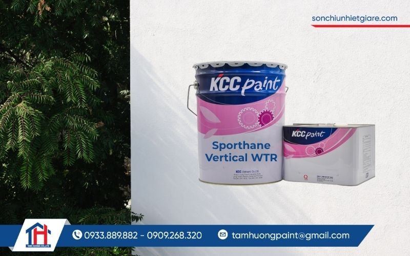 Sporthane Vertical WTR KCC là loại sơn phủ chống thấm hai thành phần được phát triển dựa trên nền nhựa polyurethane