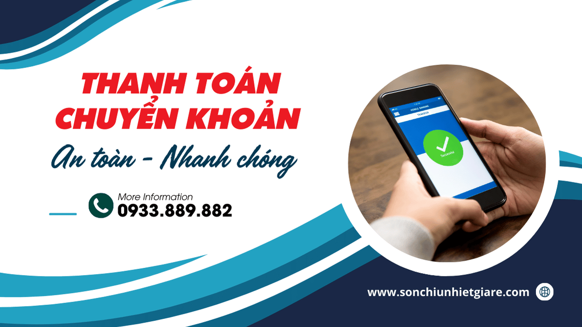 Thanh toán chuyển khoản khi mua sơn Tâm Hương