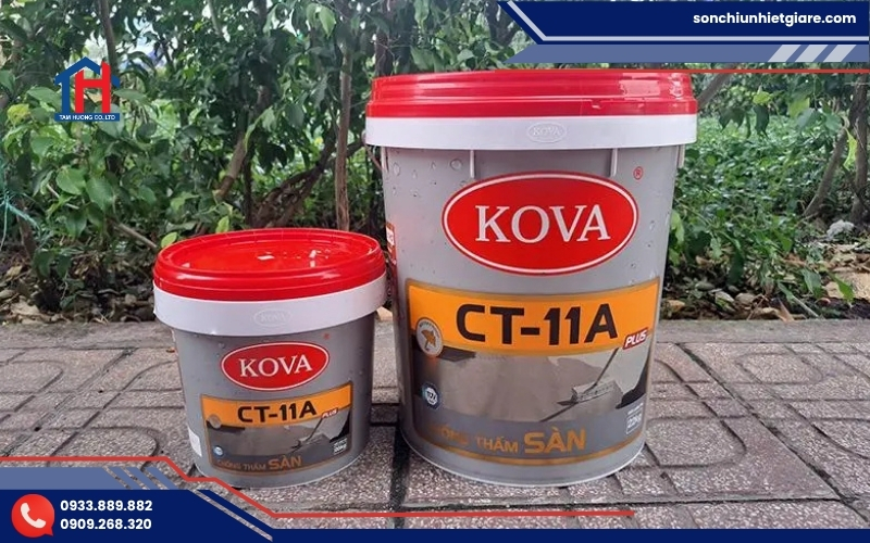 Chất chống thấm KOVA CT-11A Plus sàn làm từ Acrylonitrile kết hợp Alkylsiloxan