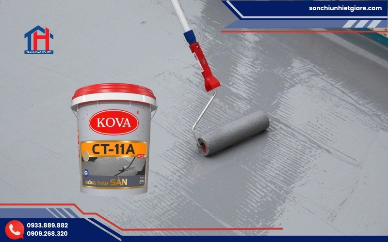 Hướng dẫn thi công chất chống thấm KOVA CT-11A Plus sàn