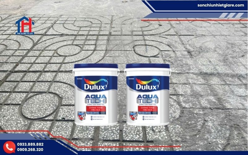 Chống thấm hiệu quả Dulux Aquatech bảo vệ tường ngoài trời bền vững