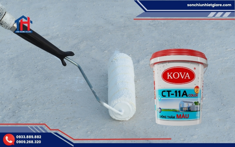 Hướng dẫn thi công chống thấm màu KOVA CT-11A Color
