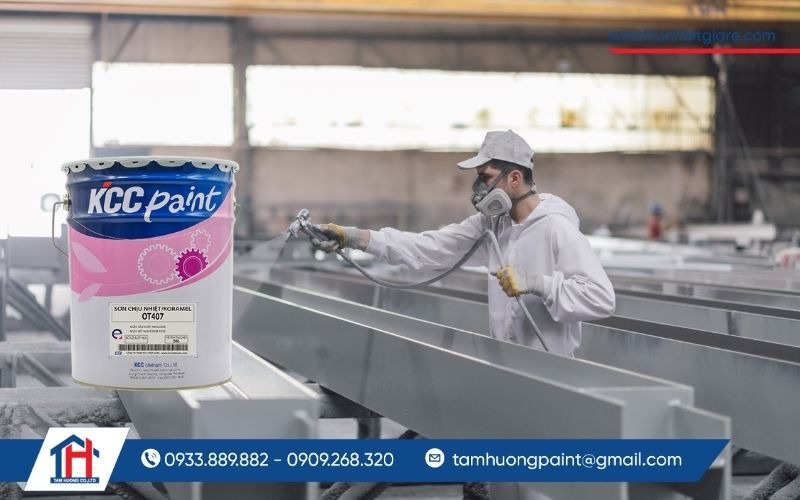 Hướng dẫn thi công sơn chịu nhiệt KCC OT407