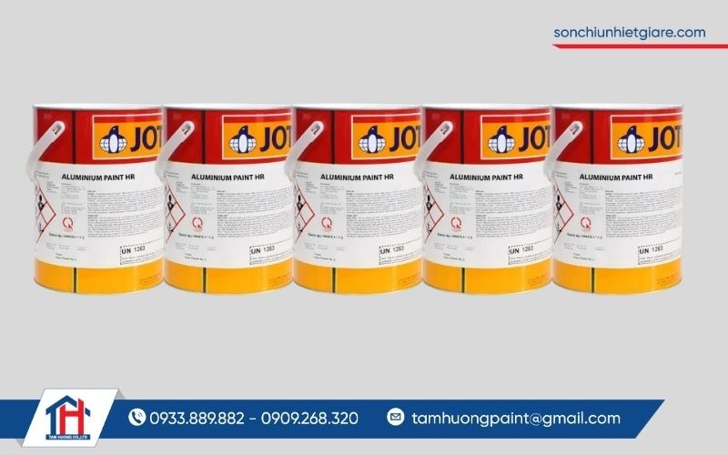 Sơn chịu nhiệt Jotun Aluminium Paint HR có khả năng chịu nhiệt lên đến 250°C