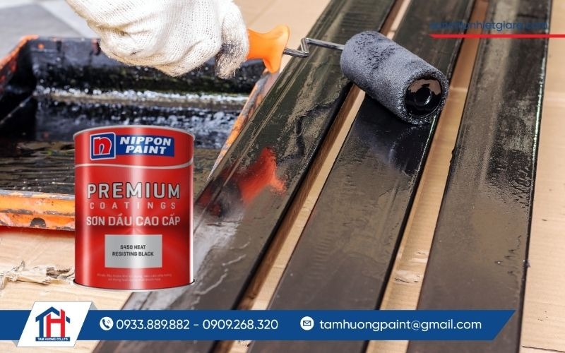 Hướng dẫn thi công sơn chịu nhiệt 450 Độ C Nippon