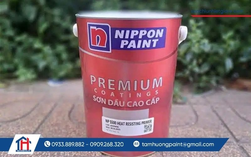 Sơn lót chịu nhiệt 500 Độ C Nippon S500 Heat Resisting Primer là dòng sơn lót chịu nhiệt gốc Silicone
