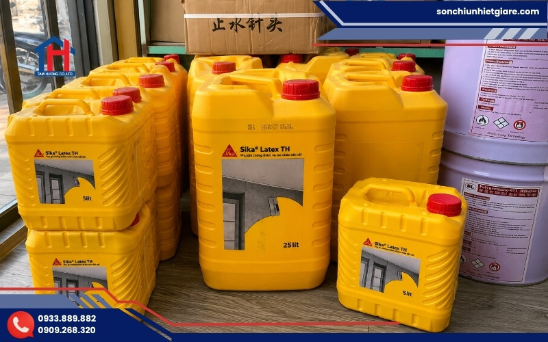 Sika Latex TH là phụ gia dạng lỏng màu trắng, được sản xuất theo công nghệ nhũ tương Styrene Butadiene tiên tiến