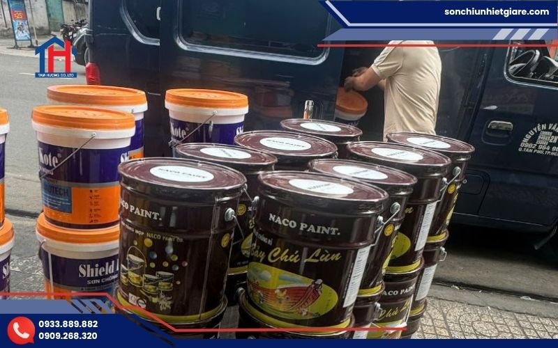 Mua sơn chống rỉ đỏ nâu Naco chính hãng tại đại lý Tâm Hương