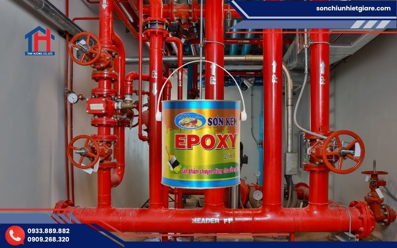 Sơn kẽm Naco AC210 có màu đỏ chuyên dụng cho hệ thống PCCC
