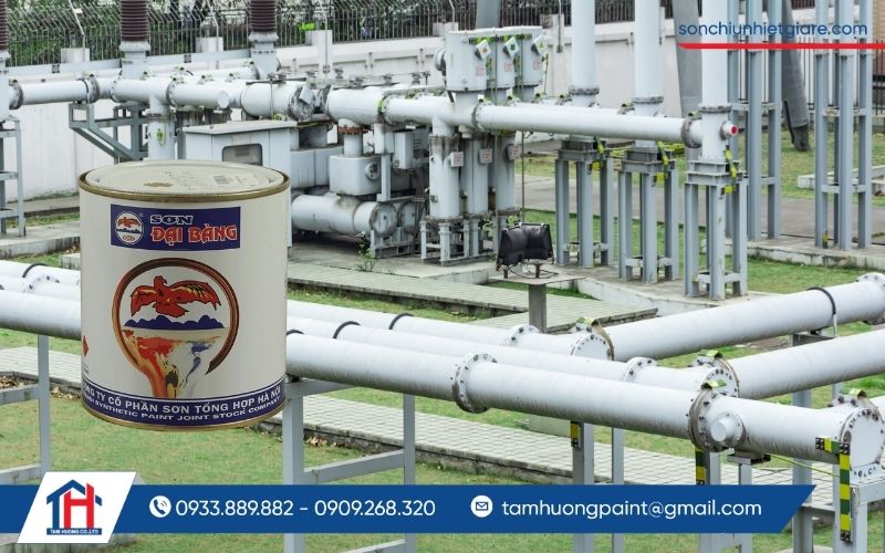Sơn chịu nhiệt Đại Bàng có độ bền cao và khả năng chống ăn mòn hiệu quả