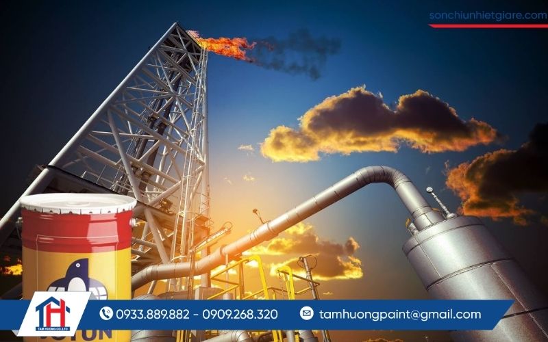 Sơn chịu nhiệt Jotun có khả năng chịu được mức nhiệt lên đến 600°C