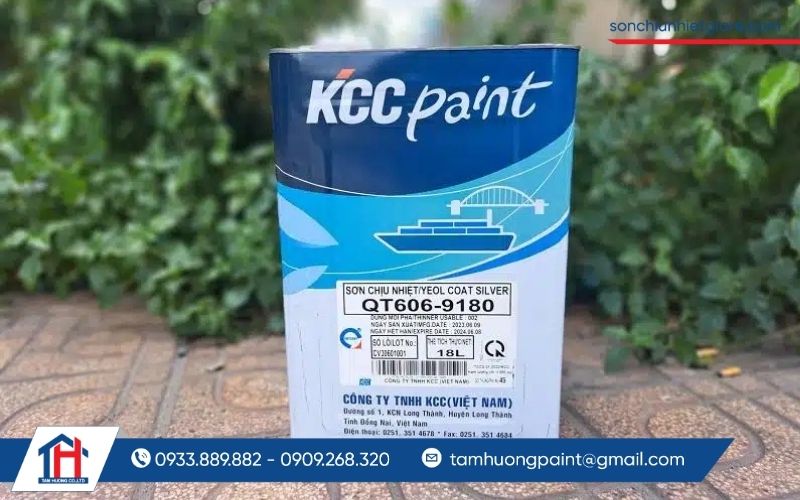 Sơn chịu nhiệt KCC là dòng sơn công nghiệp chuyên dụng được sản xuất bởi KCC Paint