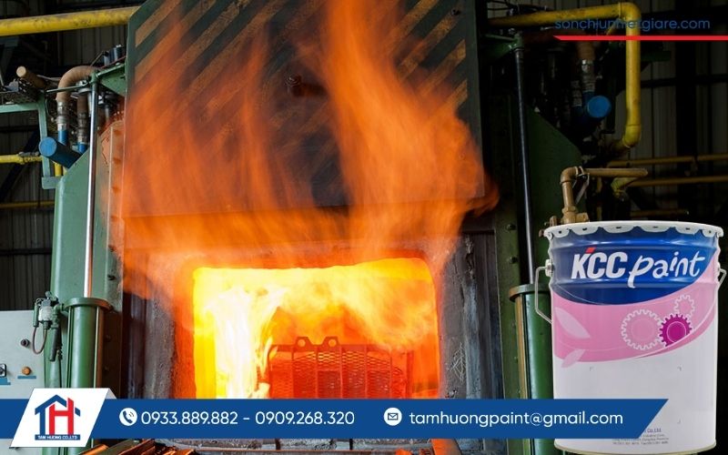 Sơn chịu nhiệt KCC có khả năng chịu được mức nhiệt từ 200°C đến trên 600°C