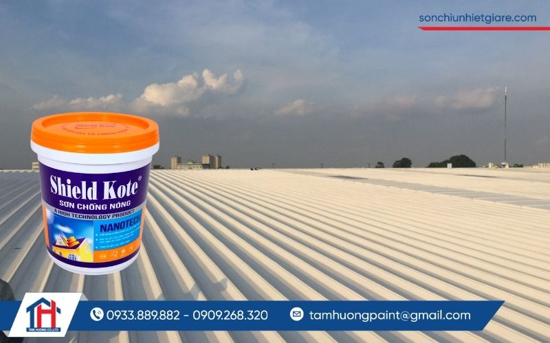 Sơn Shield Kote chống nóng cách nhiệt có khả năng giảm nhiệt độ bề mặt từ 8 đến 12 độ C