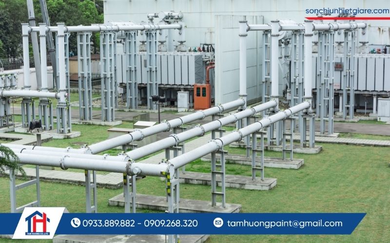 Sơn chịu nhiệt 400 độ chống lại sự ăn mòn trên bề mặt kim loại do thời tiết và nhiệt độ cao