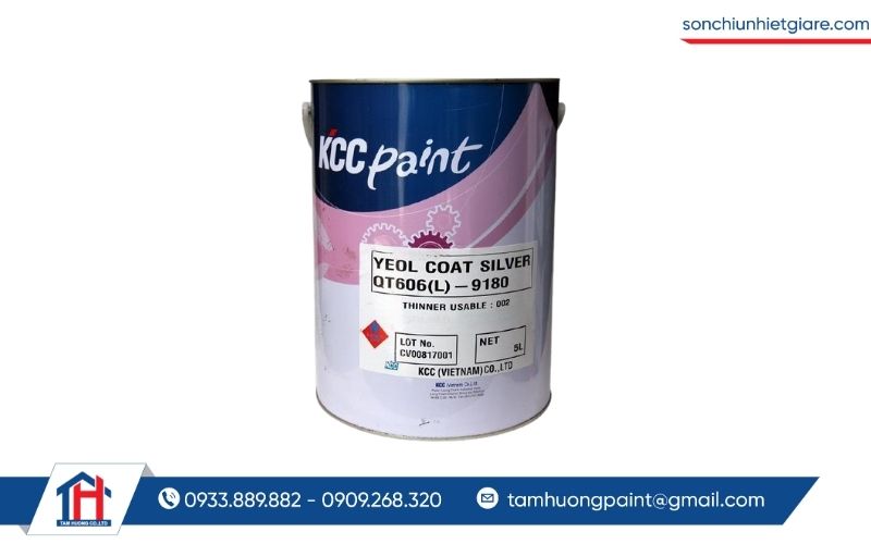 Sơn chịu nhiệt KCC màu bạc