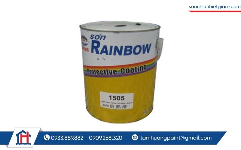 Sơn chịu nhiệt 300℃ Rainbow 1505 màu đen
