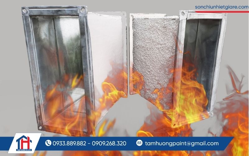 Sơn chống cháy 180 phút bảo vệ kết cấu công trình khỏi ảnh hưởng của lửa trong thời gian lên đến 180 phút